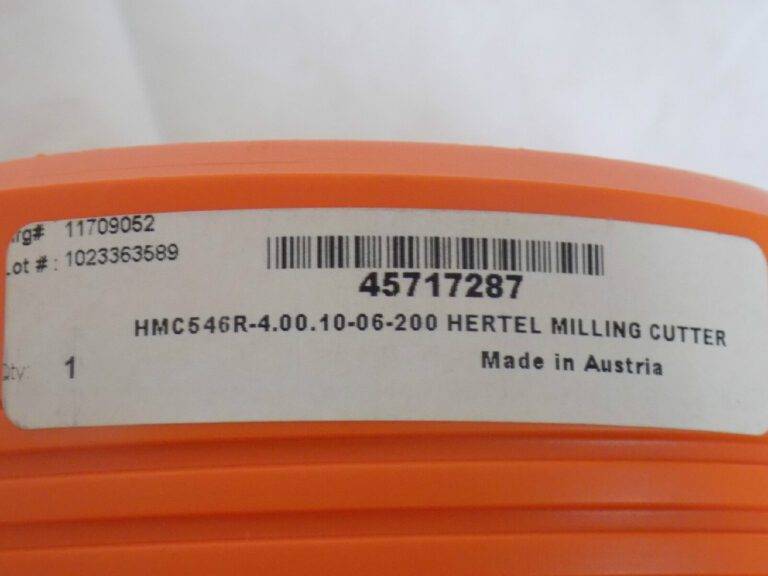 Hertel 4" Cut Diam Indexable Angle Face Mill Cutter 45717287