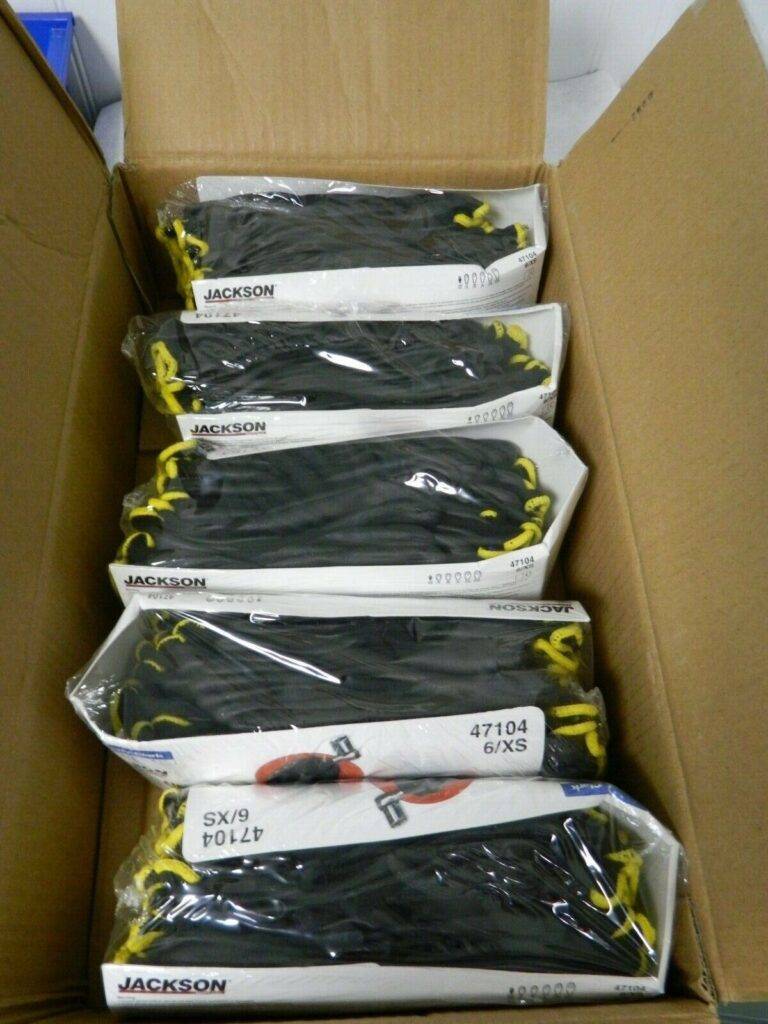 Jackson G40 Gloves Nitrile Coated Nylon Back Black 6.0 -XSM Qty 60 47104/6XS