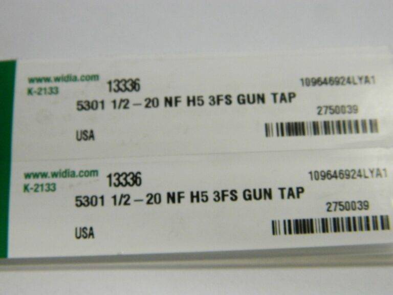 Widia GTD Spiral Point Tap 1/2-20 NF 3FL HSS H5 Qty. 5 13336