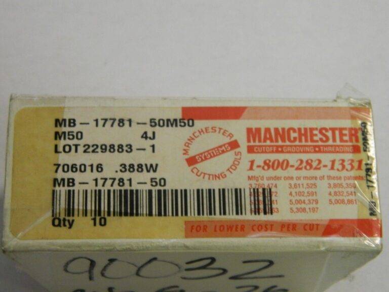 Manchester Mb-17781-50 M50 Carbide Grooving Inserts Qty. 10 706016