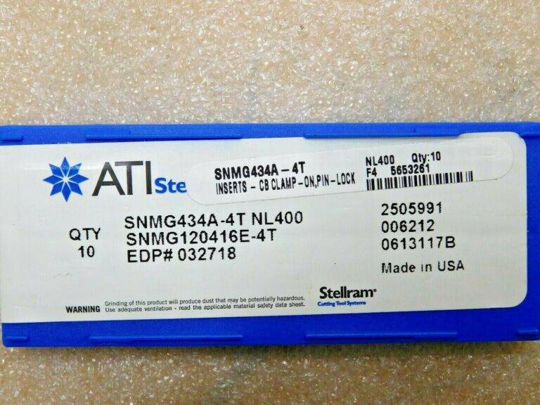 ATI Stellram Carbide Turning Inserts SNMG120416E-4T Grade NL400 Qty 10 032718