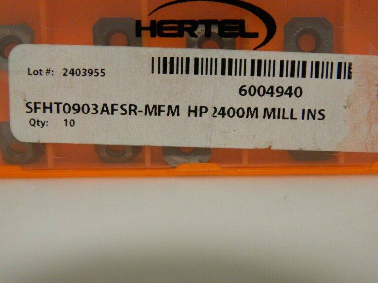 Hertel Carbide Milling Inserts SFHT0903AFSR-MFM GRADE-HP2400M Qty-10 6004940