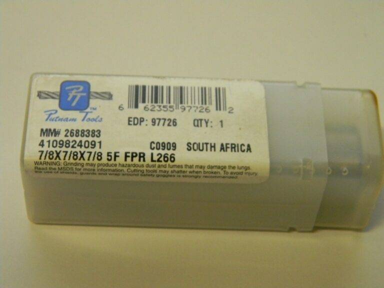 Putnam Tools 7/8" Diam 7/8" LOC 5 Fl Square End Mill 97726
