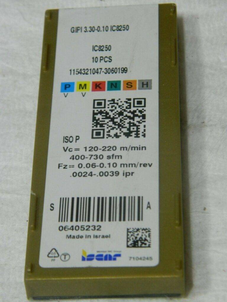 Iscar Carbide Grooving Insert 330010GIPI Grade IC8250 QTY 10 6405232