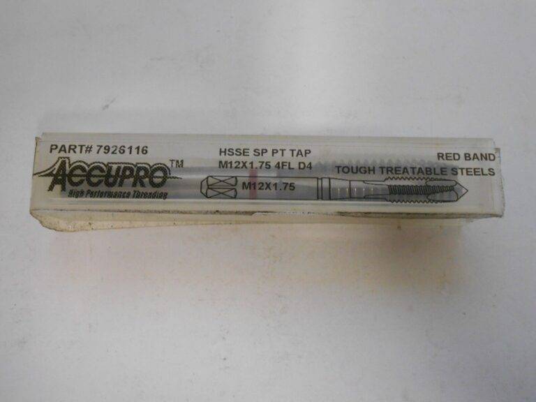 Accupro Spiral Point Tap M12 x 1.75" HSS 4FL Model QTY 2 7926166