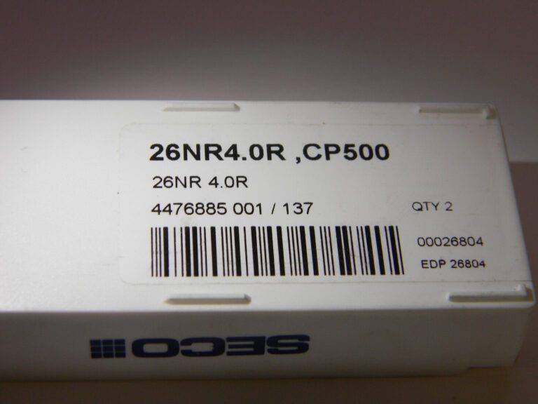 Seco Threading Grooving Carbide Inserts 26NR4.0R Grade CP500 Qty 26804