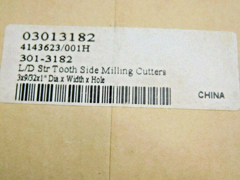 Side Milling Cutter HSS Straight Tooth 3" Diam x 9/32" Face Width 16T 301-3182