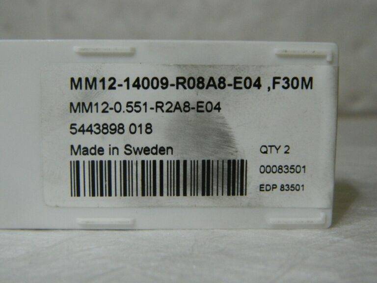 Seco MM12 E04 Grade F30M Carbide End Milling Tip Insert Qty 2 00083501