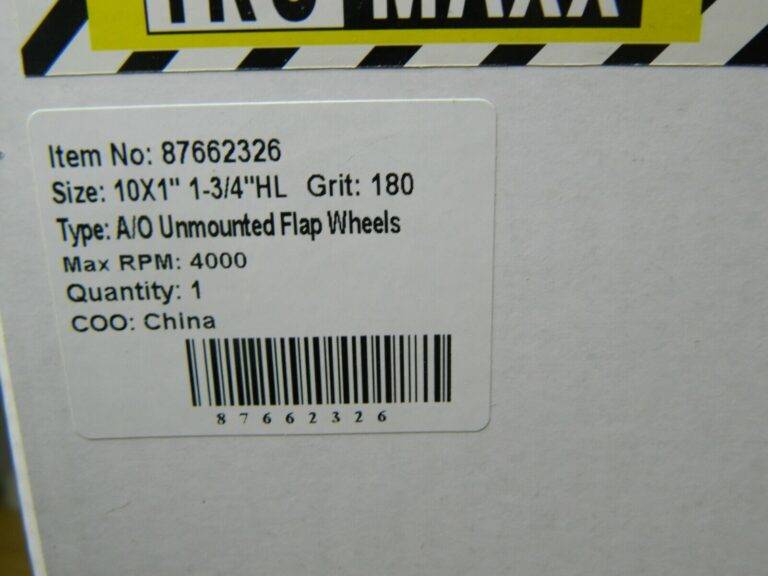 Tru-Maxx 10 x 1" 180 Grit Aluminum Oxide Unmounted Flap Wheel 87662326