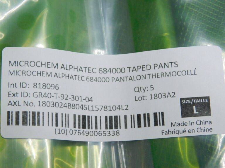 5 PACK Ansell Alphatec 684000 Taped Pants Green Size Large ‭GR40-T-92-301-04