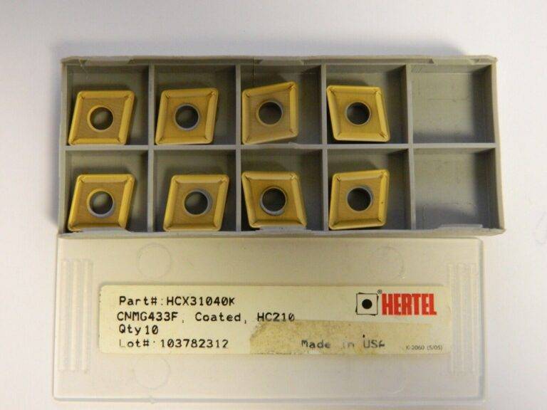 Hertel Carbide Inserts CNMG433F Grade HC210 Qty. 8 HCX31040K
