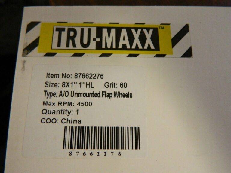 Tru-Maxx 8 x 1" 60 Grit Aluminum Oxide Unmounted Flap Wheel QTY 2 SZUFW8160