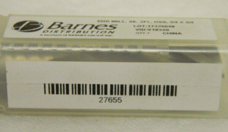 Barnes End Mill 3/4" X 3/4" 2FL HSS Single Right Hand 27655