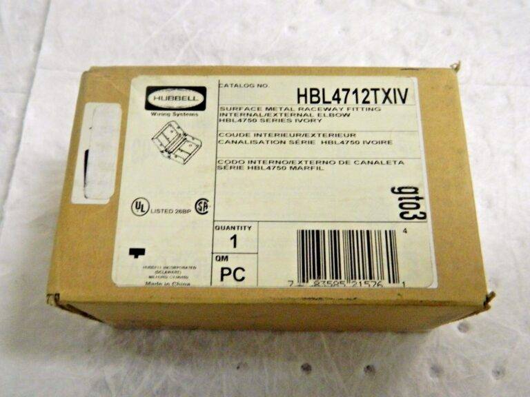 Hubbell 6.04" L x 4.59" H Wiring Device-Kellems Raceway Elbow End #HBL4712TXIV