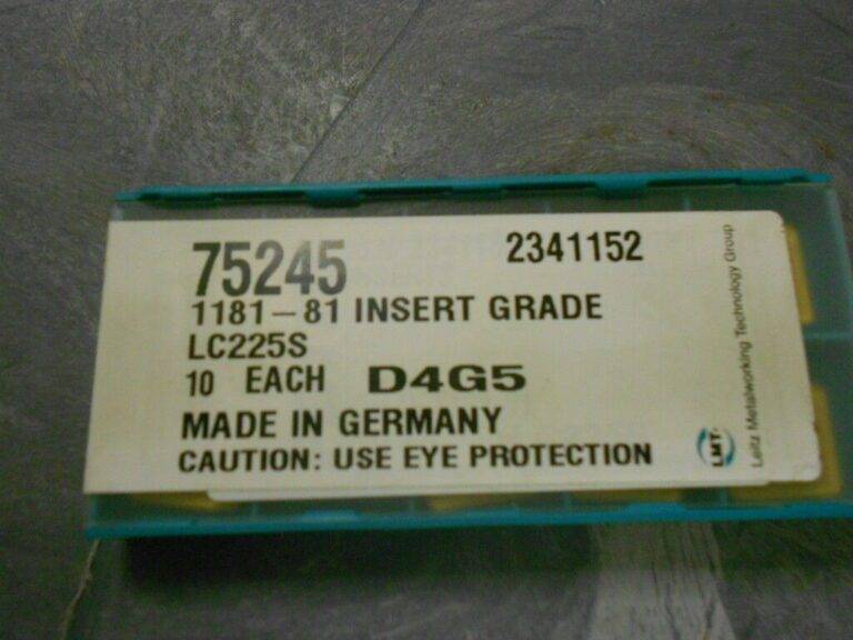 LMT Fette #75245 1181-81 LC225S Carbide Milling Inserts Qty. 10