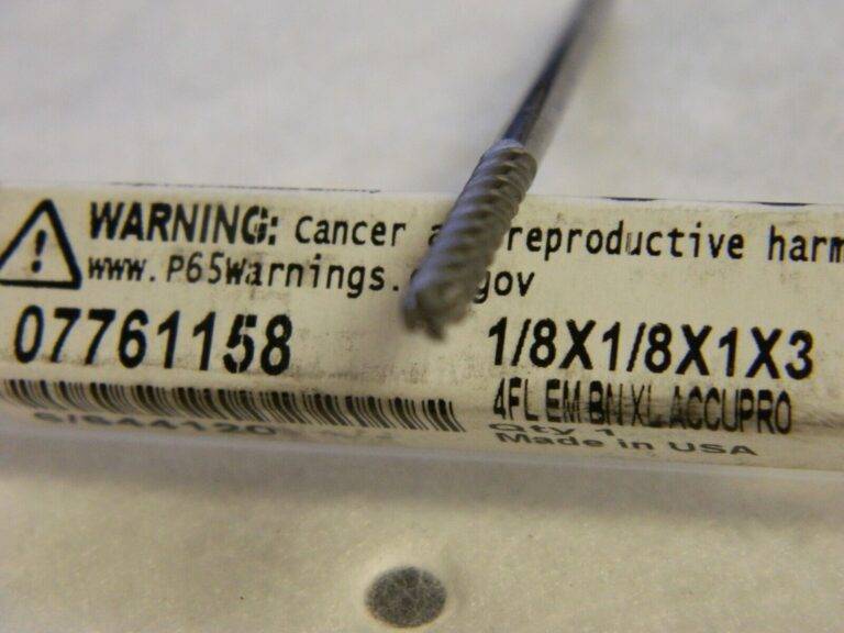Accupro 1/8" Diam, 1" LOC, 4 Flute Solid Carbide Ball End Mill QTY 3