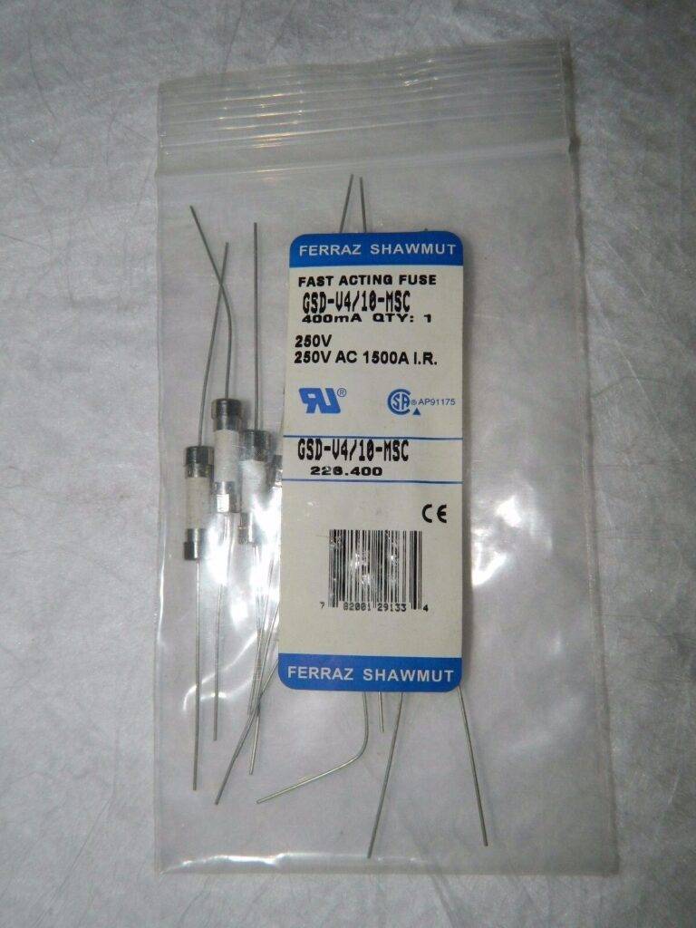 Ferraz Shawmut Fast Acting Mini Ceramic Fuse 250V 400mA 10 Pack GSD-V4/10