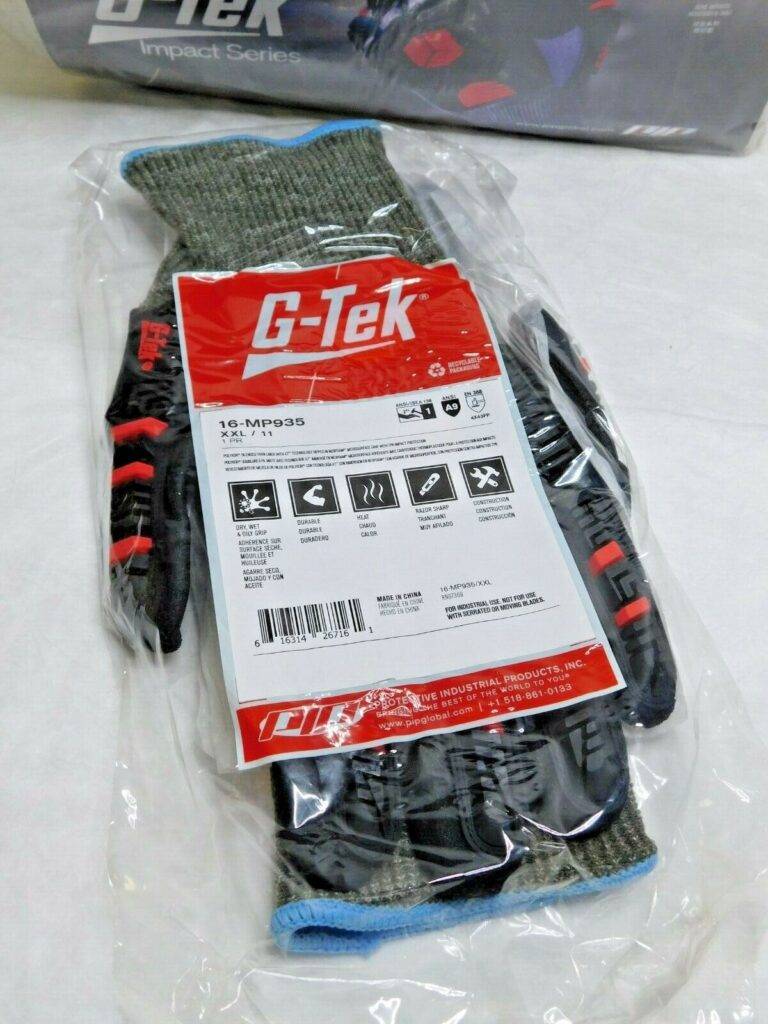 6 PAIRS PIP G-Tek Impact Series Cut Resistant PolyKor Gloves XXL/11 16-MP935/XXL