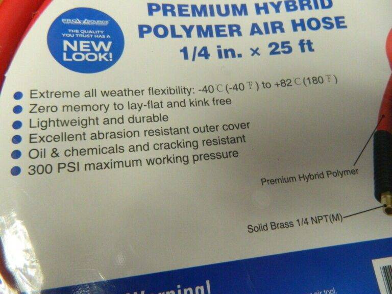 PRO-SOURCE 3/8" ID x 0.6496" OD 25' Long Multipurpose Air Hose QTY 2