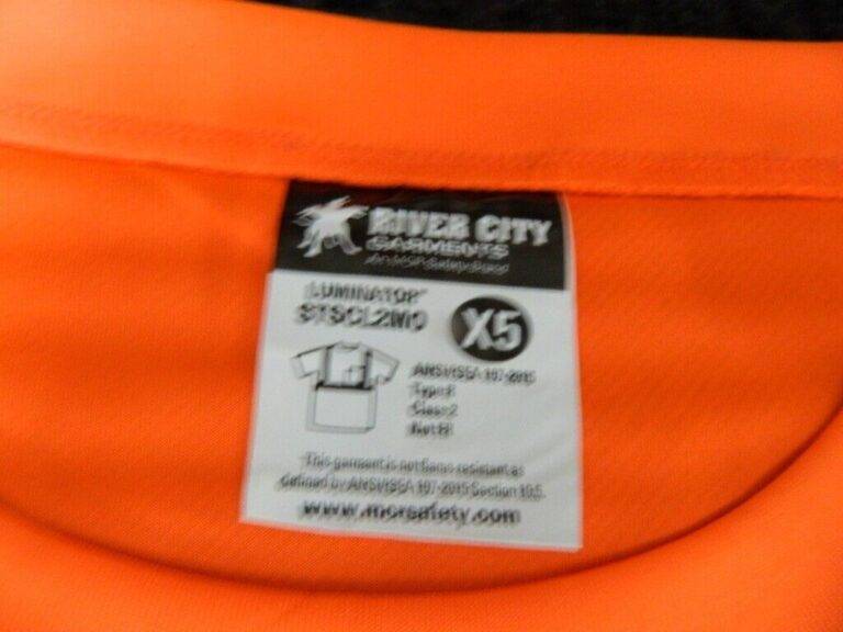 MCR SAFETY Size 5XL Orange High Visibility T-Shirt QTY 5