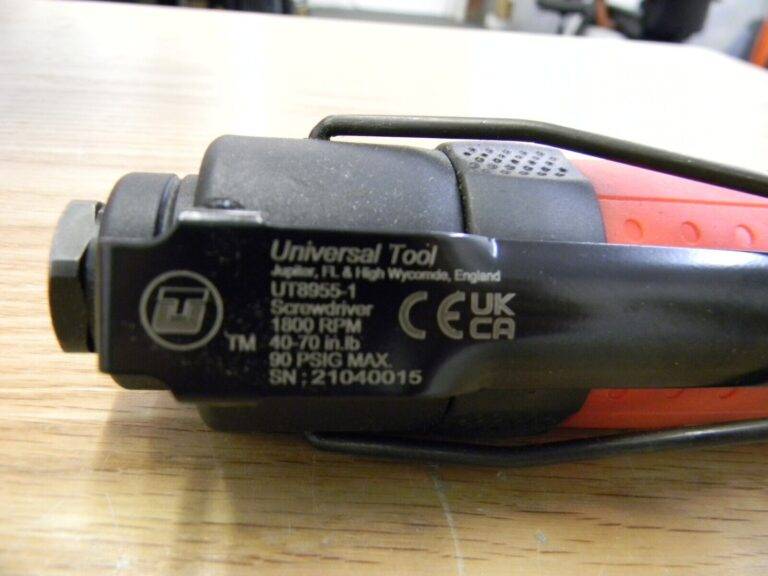 UNIVERSAL TOOL Straight Adjust. Clutch Air Screwdriver 1800 RPM UT8955-1 PARTS