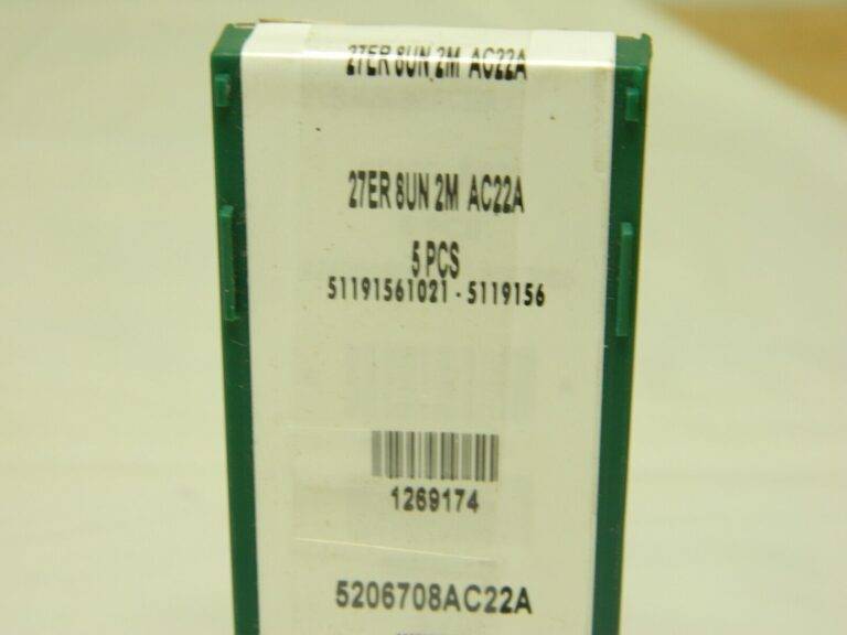 Tool-Flo Carbide Laydown Threading Insert 27ER8UN2M AC22A Qty 5 1269174