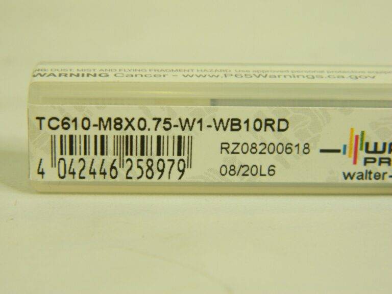 Walter SC Helical Flute Thread Mill TC610-M8x0.75-W1-WB10RD 6589135