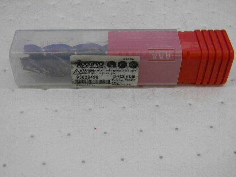 ACCUPRO 1″ Diam 4 Flute Solid Carbide 1/8″ Corner Radius End Mill 12183179