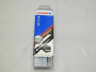 LENOX 6″ Long x 1″ Thick, Bi-Metal Reciprocating Saw Blade Pack of 25 6118R