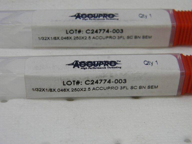 ACCUPRO 1/32″ Diam 3fl Solid Carbide Ball End Mill QTY 2 AP61729596