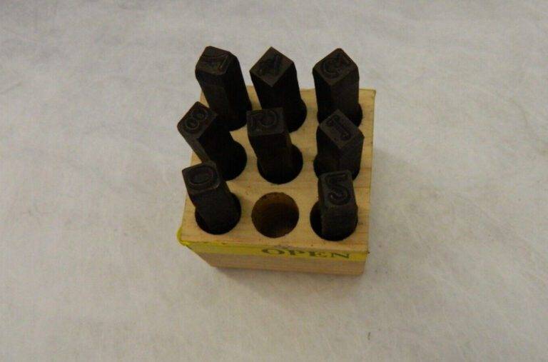 Pro 8 Piece, 1/4″ Character Steel Stamp Set incomplete 06091
