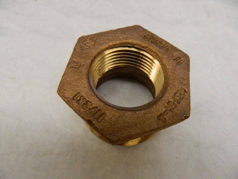 Set of 5 Bronze HEX bushing , 1-1/2" x 1", No Lead Hex reducing bushing 310-490N