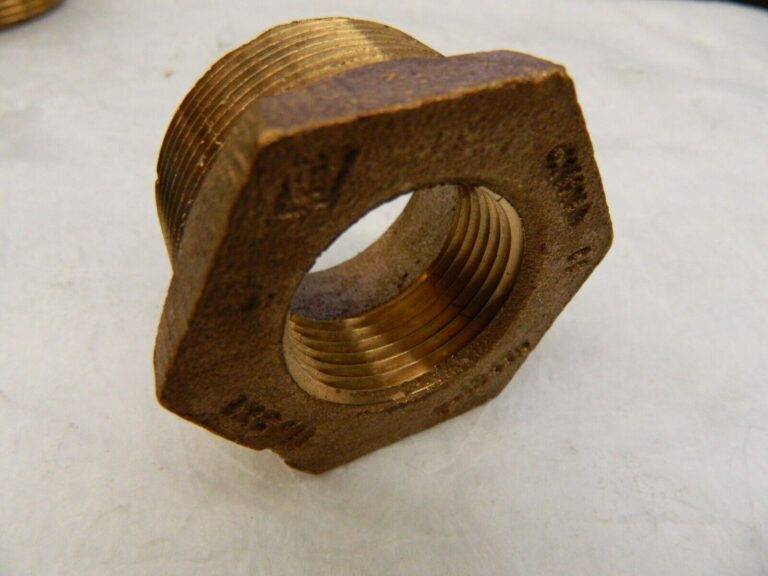 Set of 5 Bronze HEX bushing , 1-1/2" x 1", No Lead Hex reducing bushing 310-490N