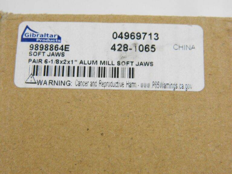 GIBRALTAR Vise Jaw: 6.125″ Wide, 2″ High, 1″ Thick, Flat 1 Pair 428-1065