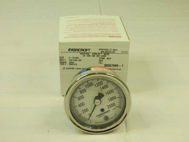 Ashcroft Pressure Gauge - 2-1/2in. Dial, 1/4 Thread, 0-2,000 Scale Range 82113