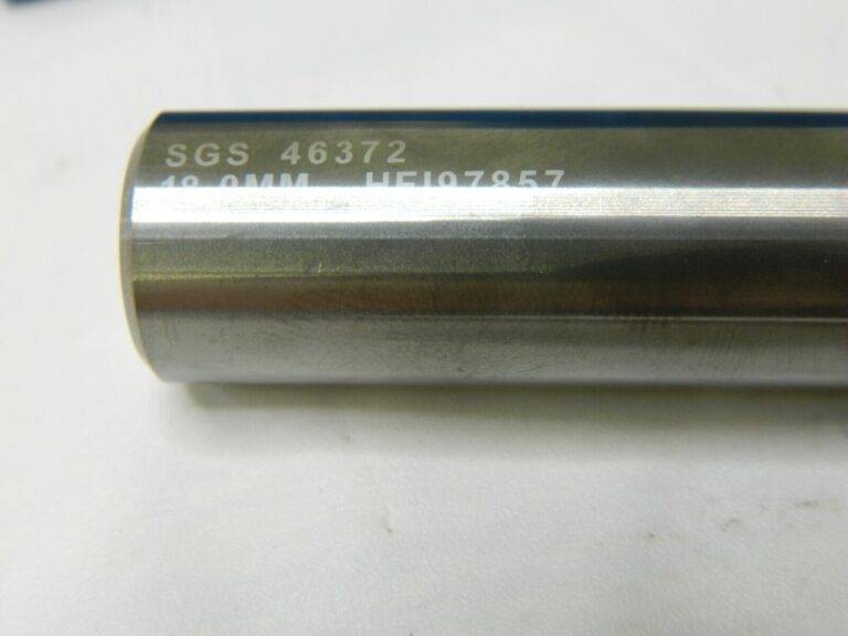SGS Solid Carbide Square End Mill 0.7087'' Dia, 1.2598'' LOC, 4 Flutes 46372