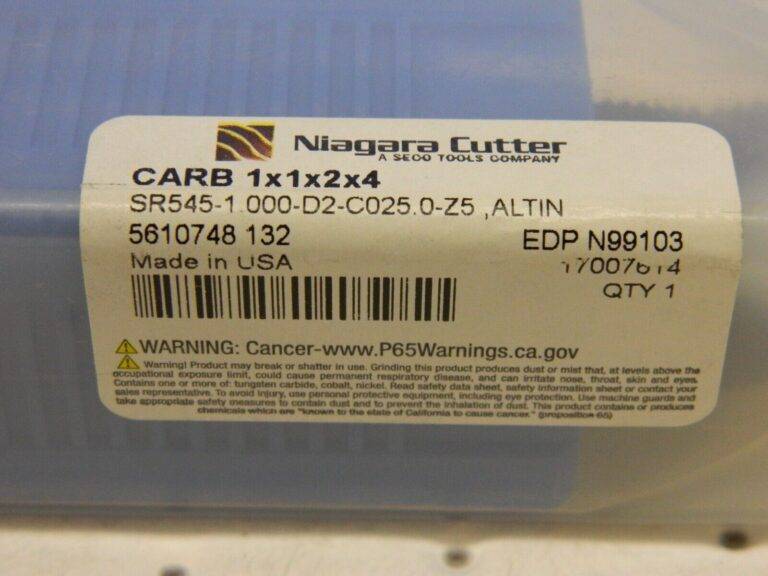 NIAGARA CUTTER Corner Chamfer End Mill 1″ 5 Fl Solid Carbide 17007614