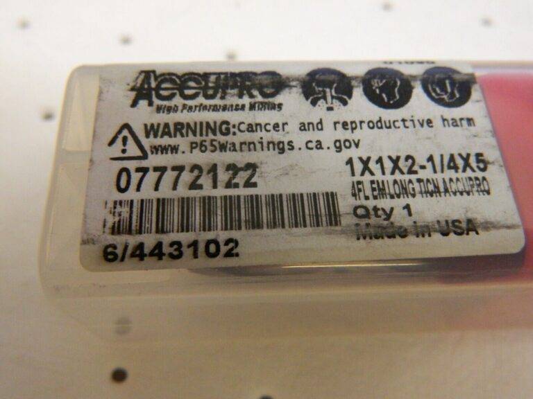 ACCUPRO Square End Mill 1'' Dia 4 Fl Solid Carbide 12182976