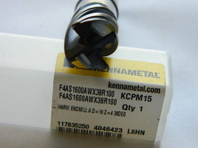 KENNAMETAL Corner Radius End Mill 0.63″ Dia 0.9449″ LOC 0.0394″ Radius 4 Fl carb