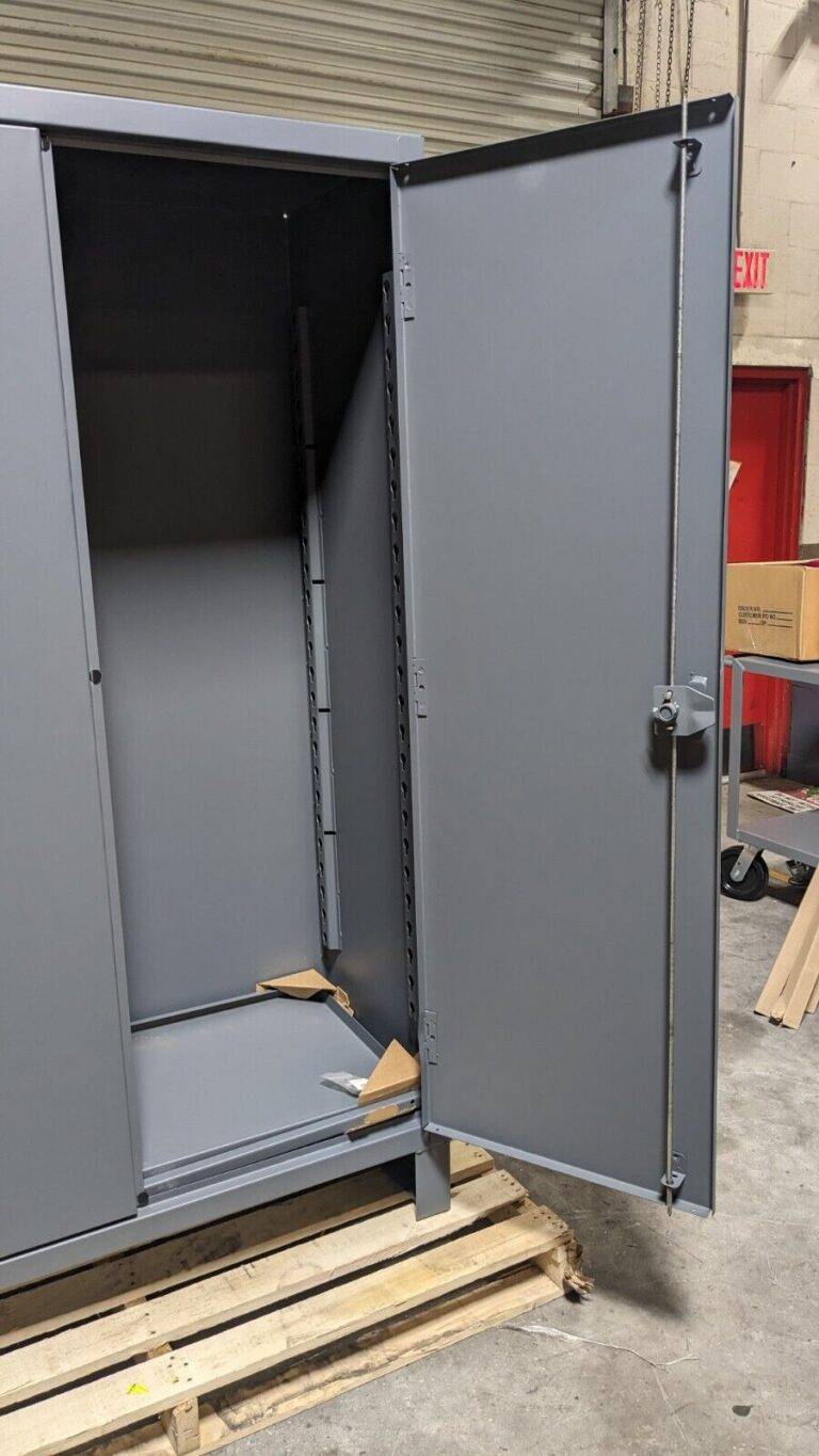 DURHAM Locking Steel Storage Cabinet 4 Shelf Padlock Hasp HDC-244878-4S95