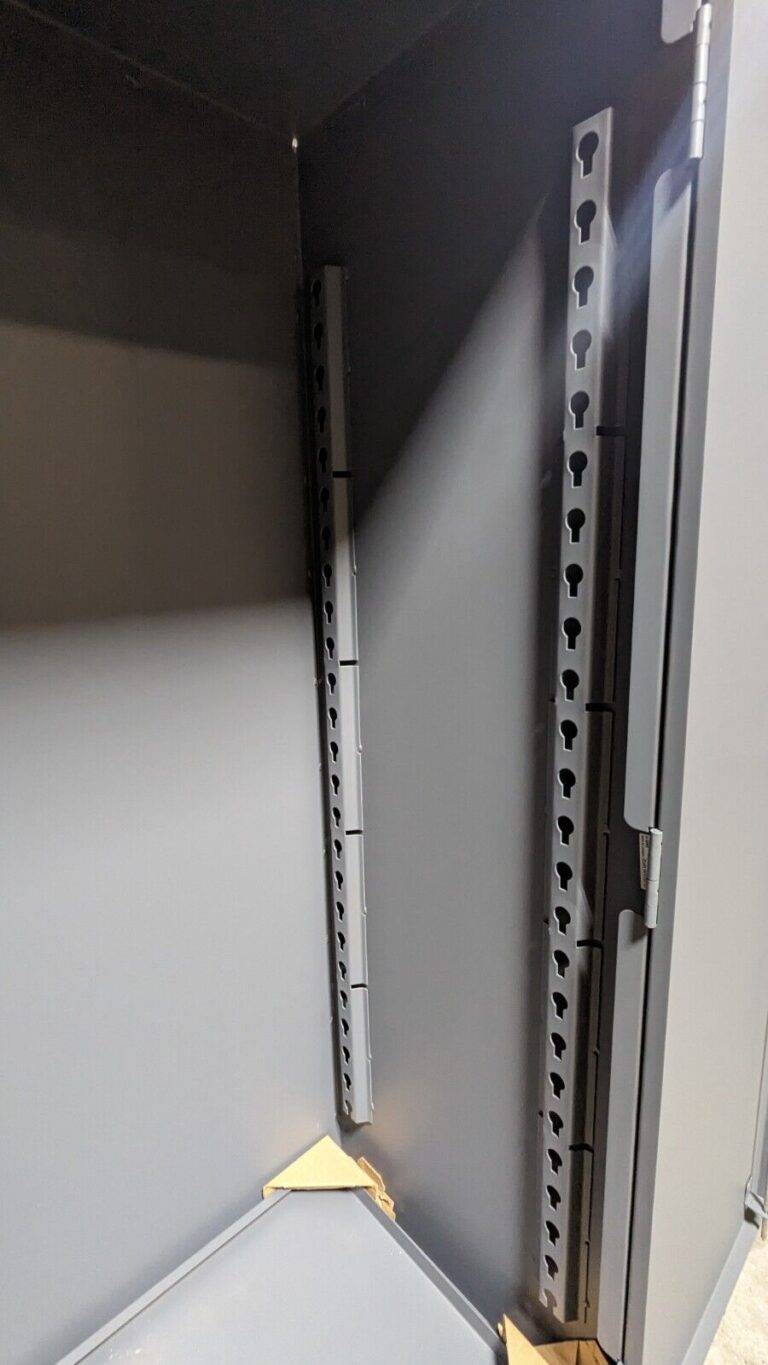 DURHAM Locking Steel Storage Cabinet 4 Shelf Padlock Hasp HDC-244878-4S95