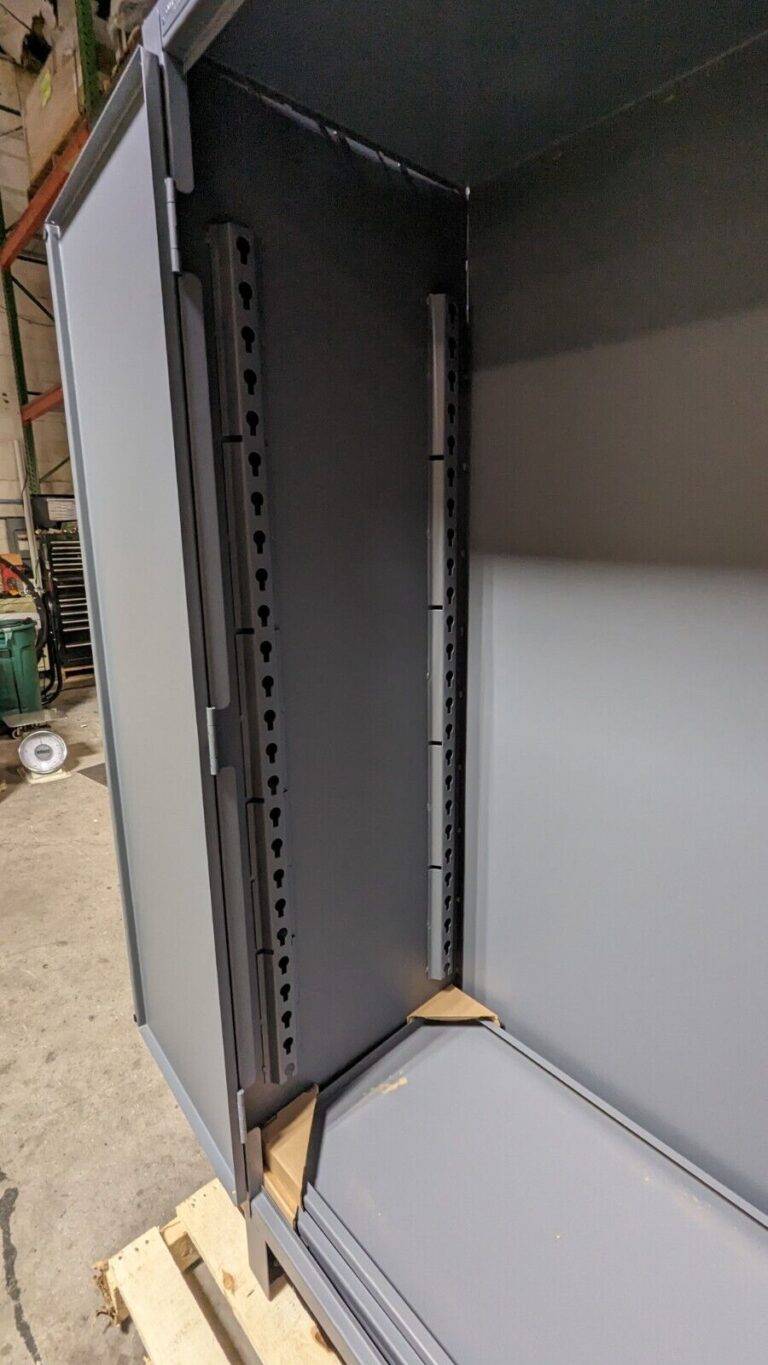 DURHAM Locking Steel Storage Cabinet 4 Shelf Padlock Hasp HDC-244878-4S95