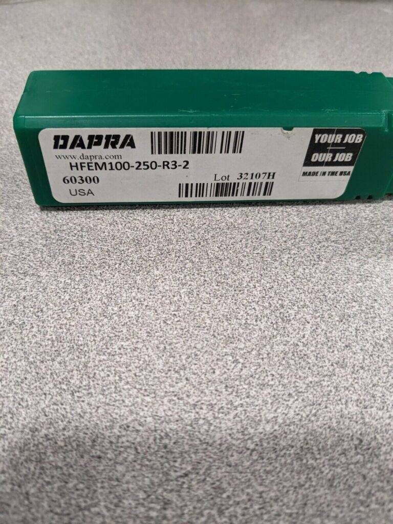 Dapra Mid-Feed End Mill, 1" Dia., 2-Flute. HFEM100-250-R3-2 60300
