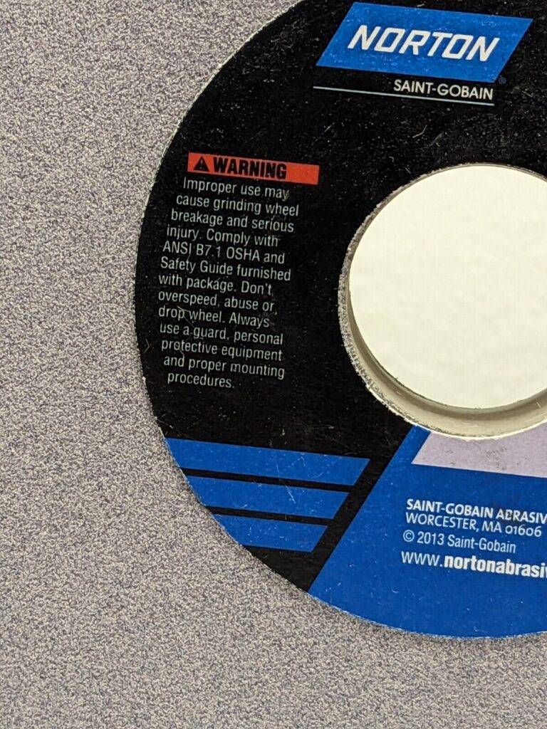 Norton Surface Grinding Wheel: 8″ Dia, 3/4″ Thick, 1-1/4″ Hole, 80G 66253044064