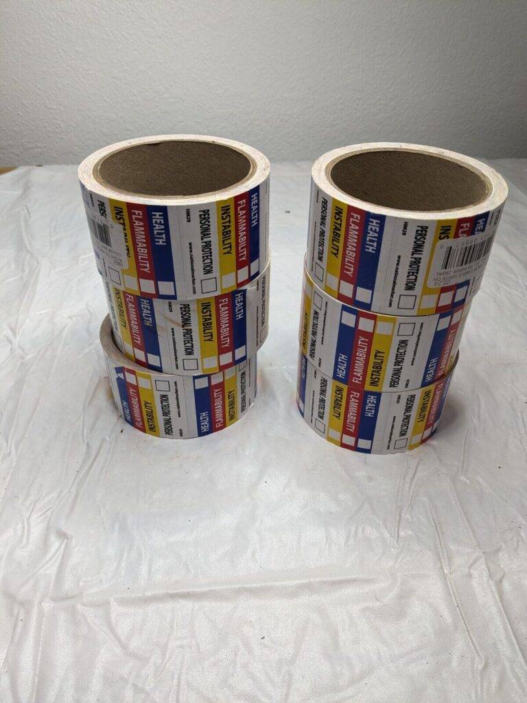 National Marker Write-On Color Bar Right-To-Know Label 6 Rolls HM29