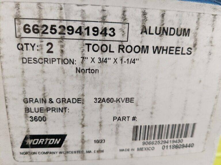 NORTON SurfaceGrindingWheel2pk 7″ Dia 3/4″ Thick 1-1/4″ Hole 60 Grit 66252941943