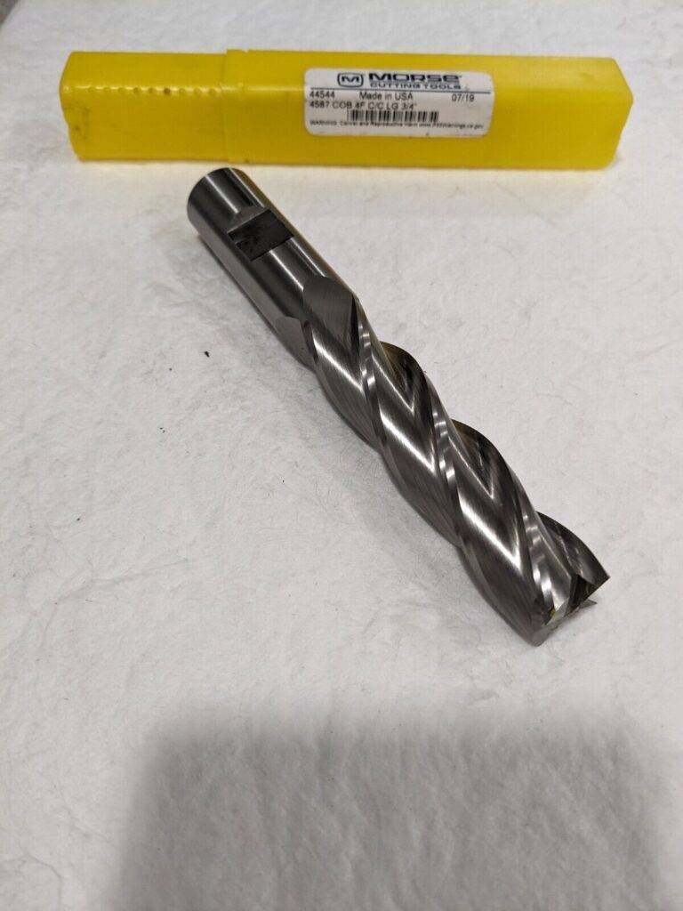 Morse Center Cutting Long Length Single End End Mill, 3/4", 4 FL 44544 4587