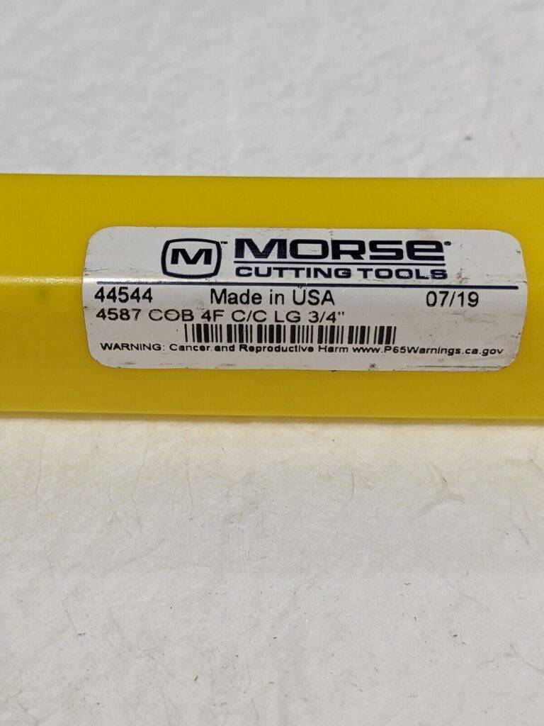 Morse Center Cutting Long Length Single End End Mill, 3/4", 4 FL 44544 4587