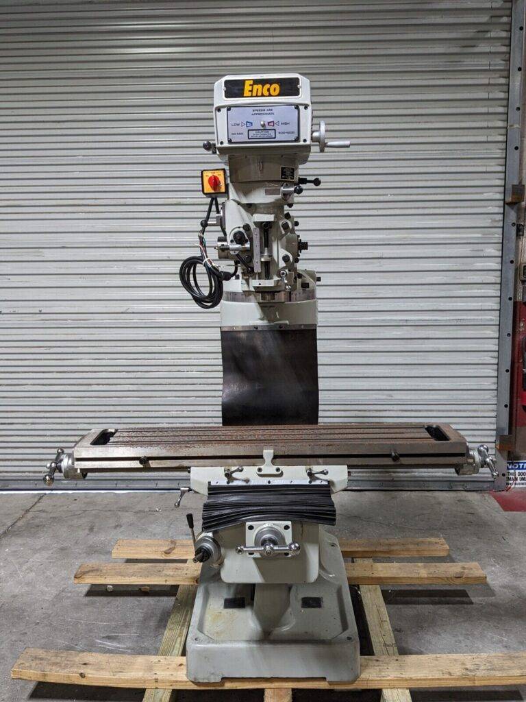 Enco Variable Speed Knee Mill 9 x 49 Table R8 Taper 949-PH3-E Used / No Motor