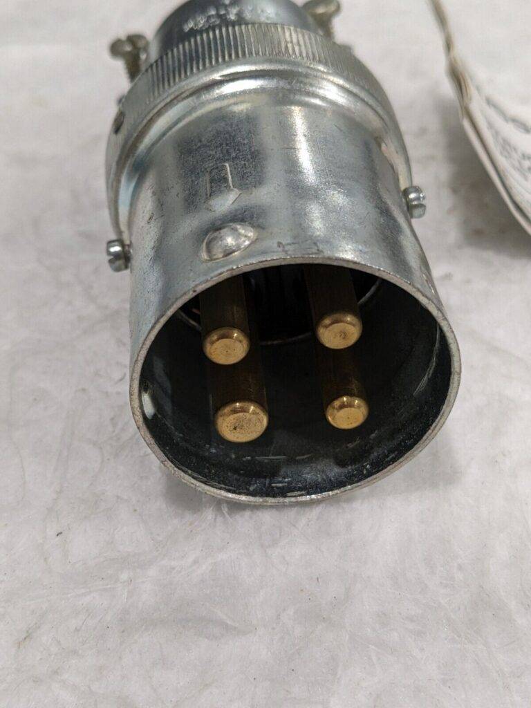 Russellstoll Ever-Lok Clamp Type Male Plug, 50 Amp, 3 Pole 4 Wire, 8314
